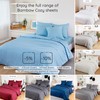 Bambaw Double Fitted Sheet Bamboo, 140x200 cm, Deep Pocket 35