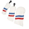 3PCS Golf Club Head Cover for Driver Fairway Woods Headcovers
