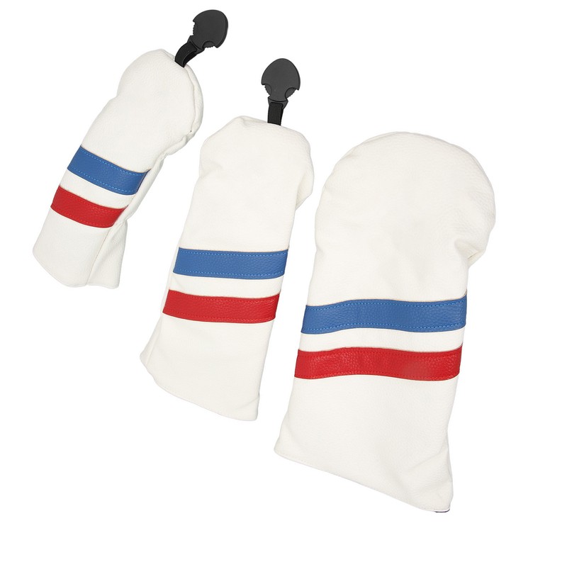 3PCS Golf Club Head Cover for Driver Fairway Woods Headcovers