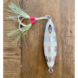 AON chr/Glow-Slow Pitch Jig 150gms Double assist Hooks high Quality Tuna Yellow tail