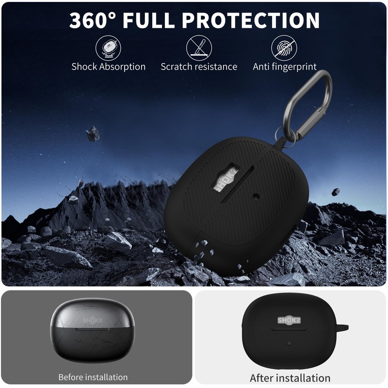 TUDIOW for SHOKZ OpenDots ONE Case, Soft Silicone Shockproof Protective