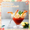 100 Pack Plastic Martini Glasses Disposable with Mini Silver Forks,