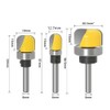 Set of 3 U-Groove Bits, Dish Cutter, Round Groove, Round