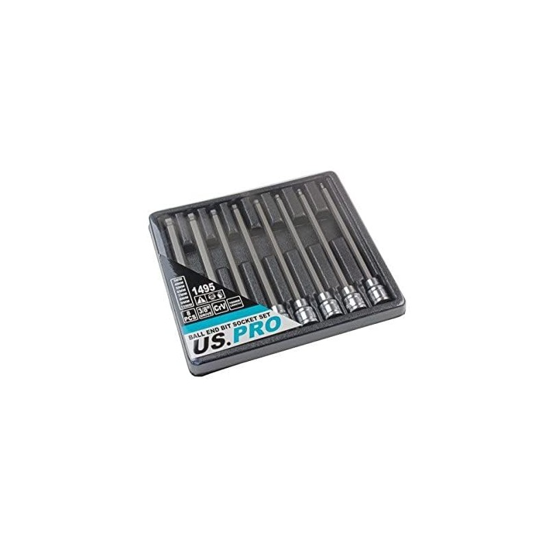 US PRO 8PC 3/8" Dr Long Hex Bits Socket Set