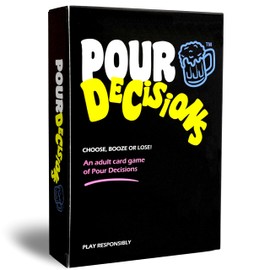 Mojo Games, Pour Decisions - Choose, Booze or Lose, an Adult Card Game of Poor Decisions. Adult Card Game for Game Night, Drink or Dare Party Game