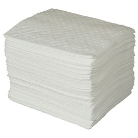 Brady SPC BPO100 15" x 17" Heavy Weight Economical Oil Only Absorbent Pads - 100 ct
