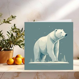 Polar Bear Greeting Card 145 x 145mm