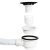 AquaParts Drain Fitting Shower Tray Siphon with Bath Plug |
