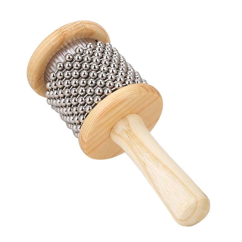 Wooden Hand Shaker Cabasa Percussion Instrument Small Size for Student
