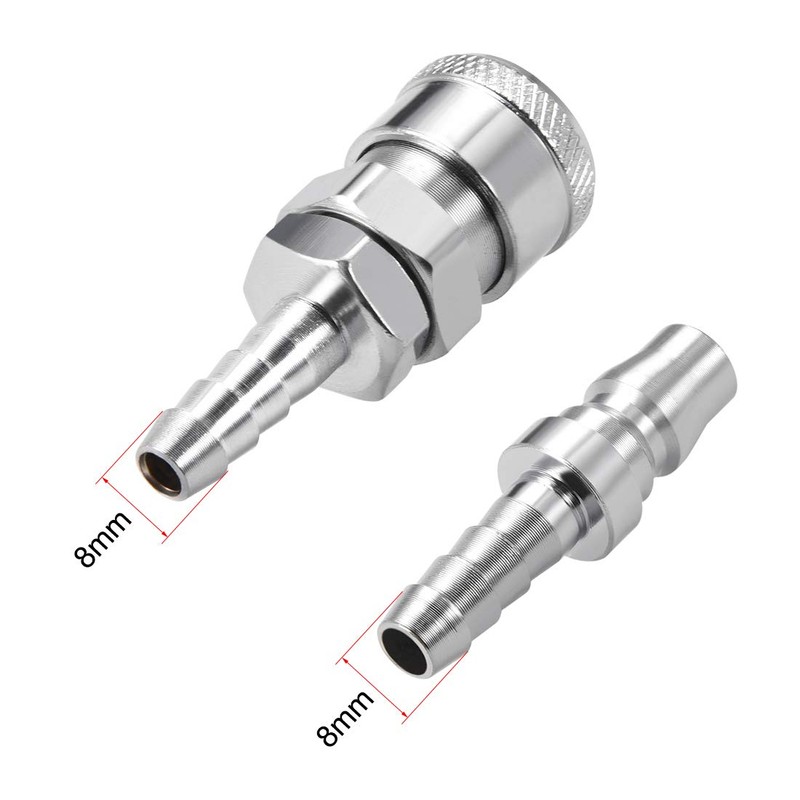 uxcell Quick Disconnect Set, 8mm Barb Hose, Air Compressor Hose