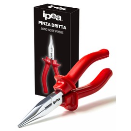 IPEA Profi Spitzzange mit Komfortgriff für längeren Einsatz - Größe 24 cm - Gerade Mehrzweck-Stahlzange für Arbeit DIY - Universalzange