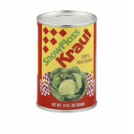 Snow Floss Kraut 100% Natural Sauerkraut 14 oz Can