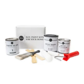 Giani Quartz Easy Epoxy - Small Project Countertop Paint Kit (White Glass)