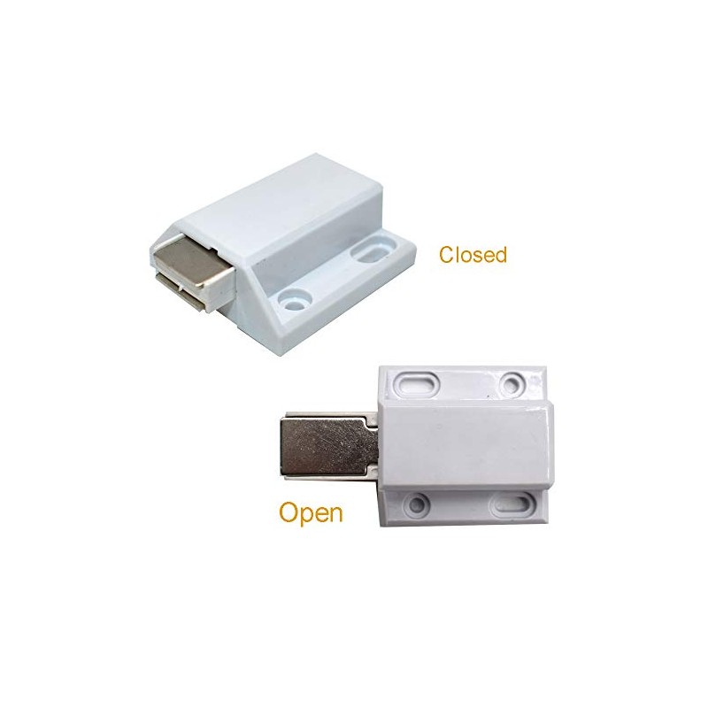 10 PCS White Plastic Magnetic Pressure Touch Release Catch Soft