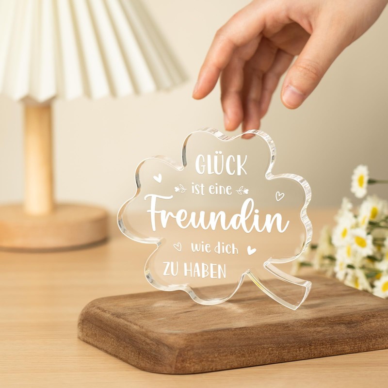 Beste Freundin Geschenke, Geschenk Freundin Geburtstag, 10.43cm Acryl-Dekoständer, Freundschaft Geschenk