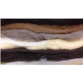 Natural Sheeps Wool rovings - Mixed Heritage Breeds 60g Pack