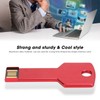 Red USB Flash Drive Aluminum Alloy Key Shape Memory U