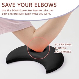 BQAN Nail Tech Elbow Rest, Soft Nail Arm Rest for Nail Tech Elbow Rest Pad Nail Tech Supplies (Black)