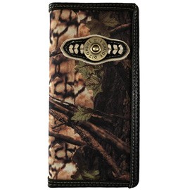 Bullet Men Wallet Western Bifold Check Book Style W034-56 Camo Black