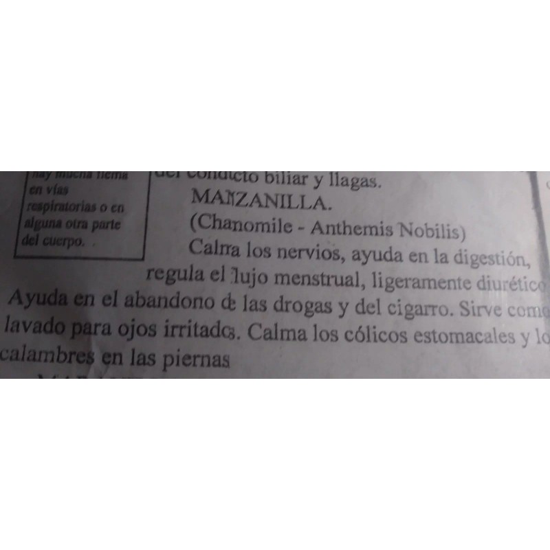 majcka4 Flor de Manzanilla Mansanilla 3 oz. 6 BOLSAS Hierba