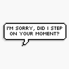 did i step on your moment? Bumper Sticker Vinyl Decal 5 inches