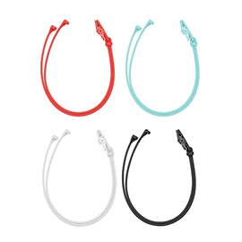 Andy's Orchids - 4 clips para audífonos, soporte para audífonos, cordón ajustable colorido para audífonos, para adultos mayores, resistente, duradero