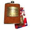 British Souvenir Stainless Steel Hip Flask with London Union Jack