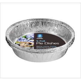Four Season 5 Foil Pie Dishes With Lids Disposable Aluminium Foil Baking/Roasting (Pack of 5)