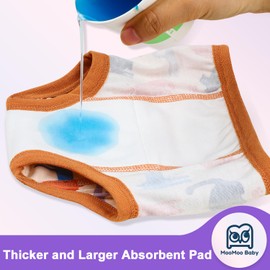 MooMoo Baby Training Underwear 10 Packs Absorbent Toddler Potty Training Pants for Girls Cotton 5T