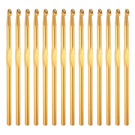 HEYLEAYAR 6MM Aluminum Crochet Hooks 14PCS,Crochet Needle US Size J(US Size 10),Crochet Hooks Bulk for Craft Yarn Contribute to Beginners