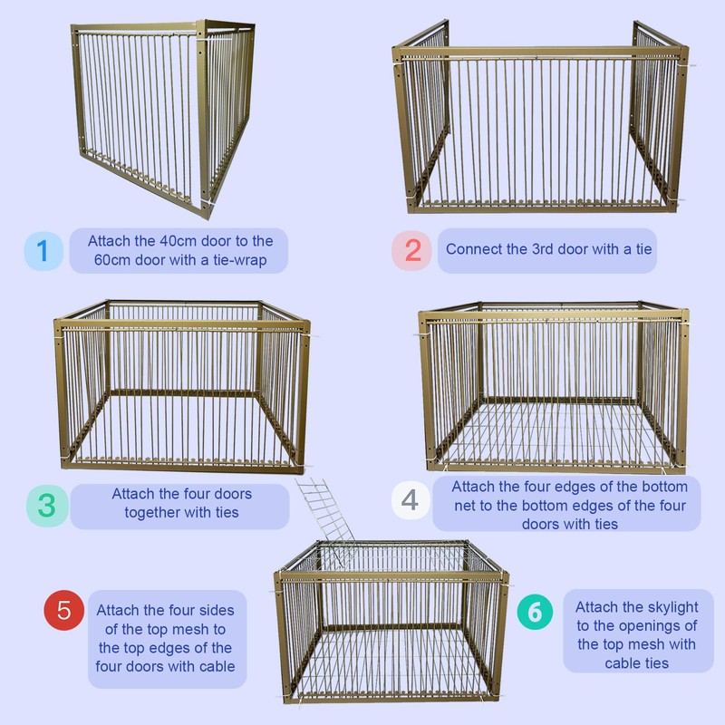 15" H Chicken Pigeon Trap Cage Birdcage Small Animal Trap