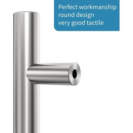 ZEKOO 12'' Sliding Barn Door Handle Hardware Two-Side Design Brushed Finish Stainless Steel Garden Gate Shed Pull Handle (2PCS)