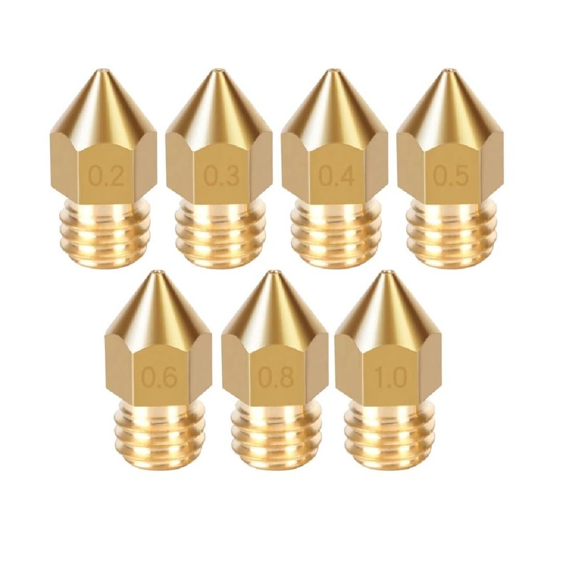 SIUTEC® Premium MK8 Brass / Brass Nozzle Set of 3