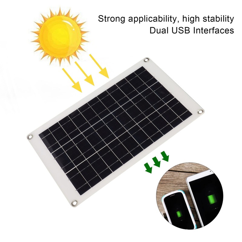 20W Polycrystalline Solar Panel Kit Flexible Photovoltaic Charging Panel with