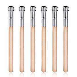 GHPKOTW Pack of 6 pencil extensions, pen extension, 12.5 cm wooden pencil extender, pencil extender, crayon extension, pencil holder for wax crayons, drawing pencil, tool, sketching