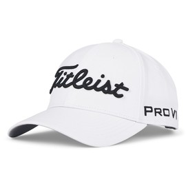 Titleist Men's Standard Tour Performance Golf Hat, White/Black