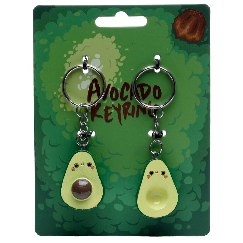Fun Collectable Set of 2 Avocado Keyrings