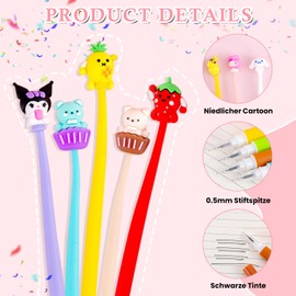 20 Stück Lustige Gelschreiber Set, Cartoon Tiere Gelstifte Set, 0.5mm Schwarz Gel Stifte, Coole Stifte, Shake Kugelschreiber, Kawaii Tierstifte für Mitgebsel Kindergeburtstag 5 6 7 8 9 10 Jahre