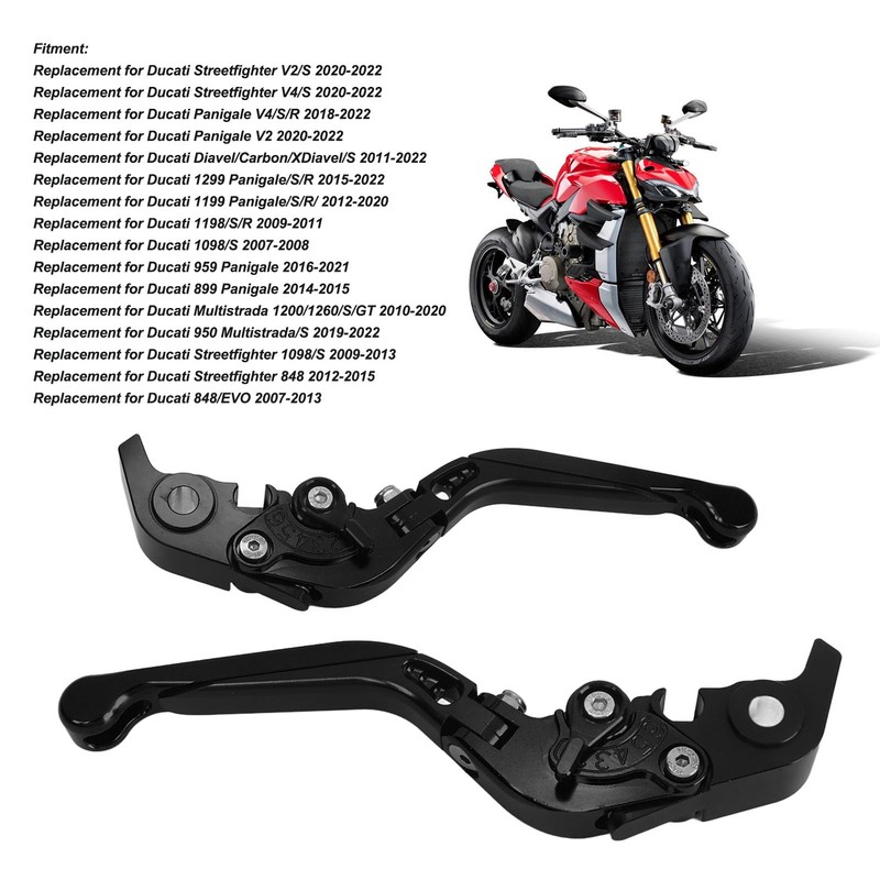 Motorcycle Clutch Brake Lever Adjustable Folding Levers Replacement for Streetfighter