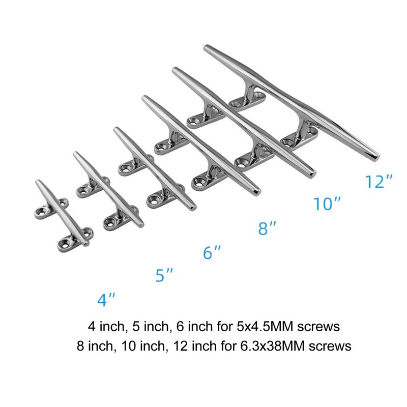 Boat Cleat Open Base Heavy Duty 316 Stainless Steel Boat