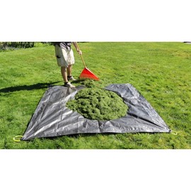 Allsop Home & Garden 31586 Clean-Up Canvas Super Duty Tarp with Interlocking Handles of 300 lb Capacity for Garden and Yard Waste