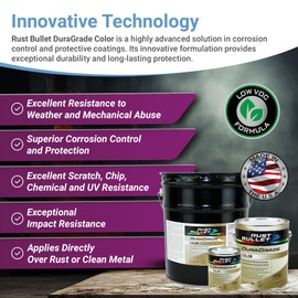 RUST BULLET DuraGrade Color - Purple - 1 Quart - Advanced Technology Corrossion Control, Rust Inhibitor & Protective Coating, Exceptional Adhesion, UV Resistant
