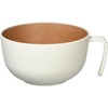 Yamanaka-nuri Naturel Soup Bowl with Handle, White & Brown M17381-9