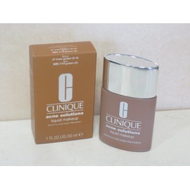 Clinique (3) CLINIQUE ACNE SOLUTIONS LIQUID MAKEUP SHADE WN 114 GOLDEN (D) 1 OZ BOXED