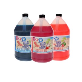 Hypothermias Variety Pack - Shaved Ice & Snow Cone Syrup - 3 Gallons - Pick Your Own Flavors - Non-GMO 100% Pure Cane Sugar - Ready to Use