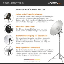 walimex pro Universal System Flash Holder Bracket Black