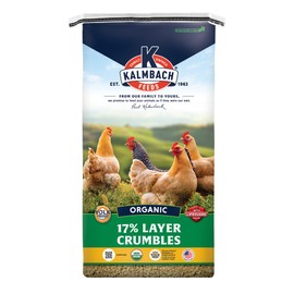 Kalmbach Feeds 17% Organic Crumbles Feed for Layer Chickens, 50 lb Bag