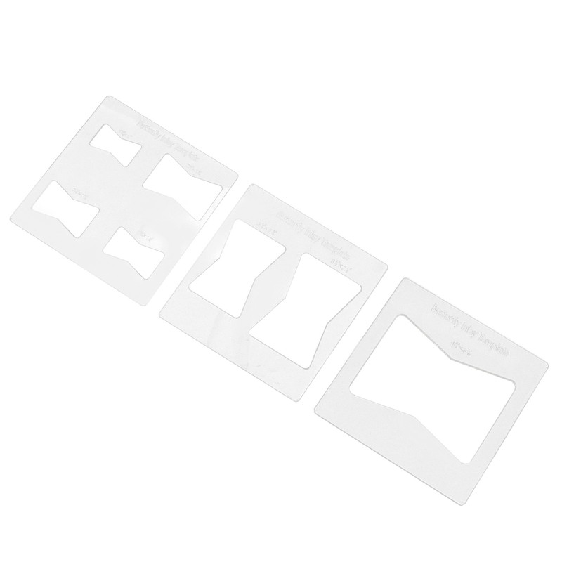 3Pcs 6x6 Inches Butterfly Key Inlay Template Router and Decorative