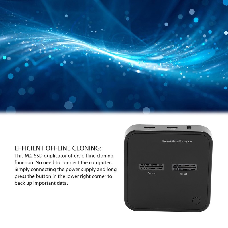 M.2 SSD Duplicator Dual Bay 5Gbps High Speed Offline Clone