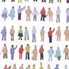 New 300Pcs Painted Model Train People Figures Scale N (1